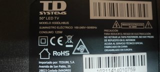 Conjunto Repuesto TV- Dt systems 50 dlh8us
