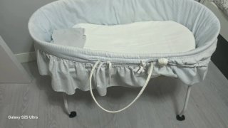 Cuco o  capazo o moises para bebe de mimbre  con e