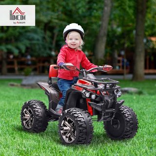 Quad Eléctrico de 12V para Niños de 3-5 Años 3-8Km/H, Coche Eléctrico para Niños con Batería de 10AH, Música, MP3, USB, Tarjeta TF, Faros y Pedal, en PP y Metal, 100X65X73 Cm, Amarillo