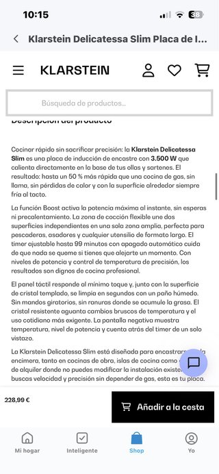 Placa de Inducción Klarstein Delicatessa Slim