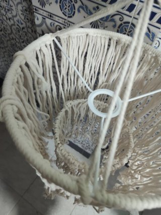 Lámpara colgante macramé boho