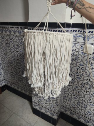 Lámpara colgante macramé boho