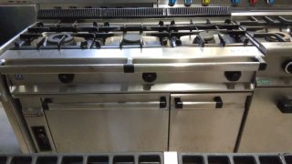 Cocina industrial acero inoxidable 6 fuegos