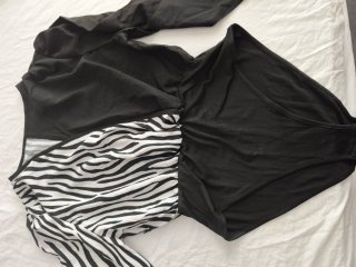 Body Blusa Cebra Negro Talla M