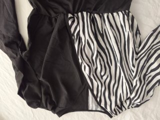 Body Blusa Cebra Negro Talla M