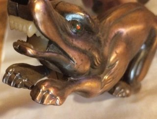 Figuras de metal bronce vintage (mecheros)