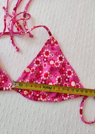 Bikini de Choff rosa fucsia estampado retro floral