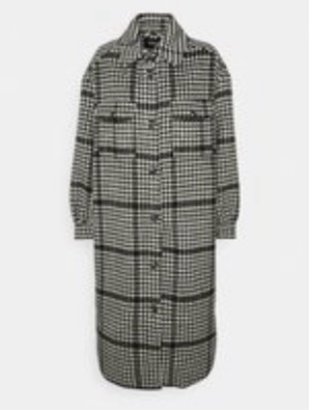 Cappotto lungo lana a quadri