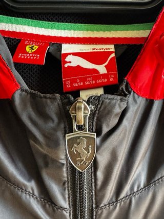 Chubasquero Ferrari T XL Negro/Rojo