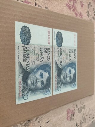 2 Billetes 500 Pesetas 1979 Banco de España