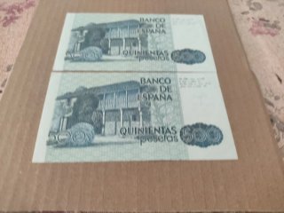 2 Billetes 500 Pesetas 1979 Banco de España