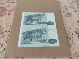 2 Billetes 500 Pesetas 1979 Banco de España