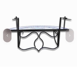 Mesa balcón colgante semicircular
