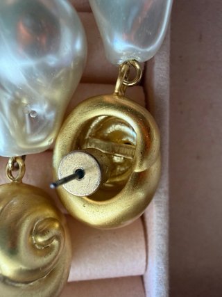 Pendientes Bimba y Lola dorados y perla