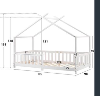 Cama nido blanca estilo casita