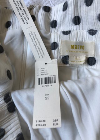Vestido de lunares de Anthropologie. Talla XS