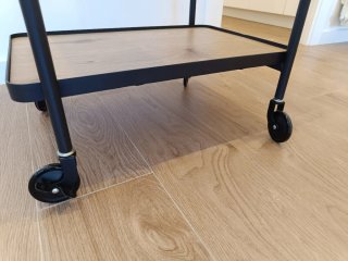 Carrito GANGSTED JYSK 2 estantes roble/negro