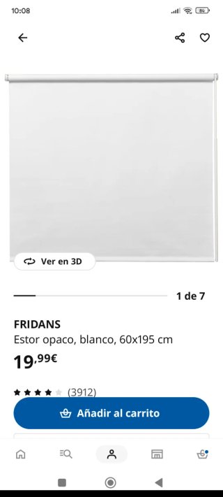 Estor opaco Fridans Ikea 120x195.