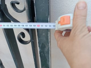 Reja doble hoja hierro macizo acceso piscina/casa