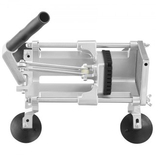 Cortadora de Verduras Comercial, Cortadora de Frutas de 3/8 de pulgada, Máquina Cortadora de Verduras de Acero Inoxidable y Aleación de Aluminio, Cortadora Manual con Pies Antideslizantes, para Rá...