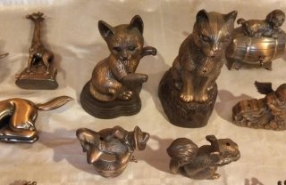 Lote Figuras Metal Vintage Bronce