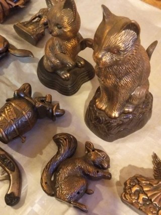 Lote Figuras Metal Vintage Bronce