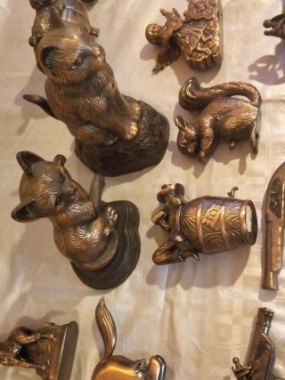 Lote Figuras Metal Vintage Bronce