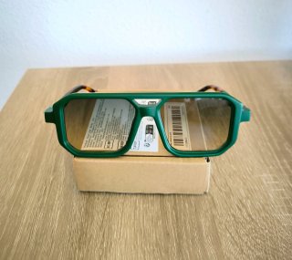 Gafas de sol retro pasta verde militar