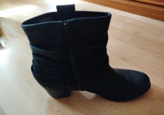Botines Mujer Invierno Talla Grande Negro