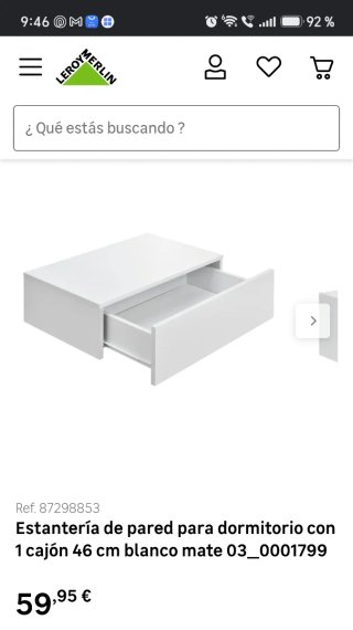 Conjunto de 2 Cajoneras Flotantes Blancas nuevas