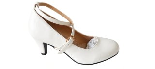 Zapatos de tacón blancos talla 38