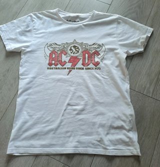 Camiseta AC/DC Oficial Blanca Talla M