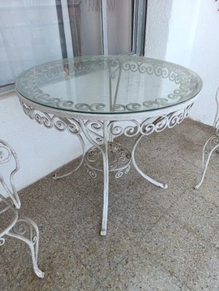 Mesa y 2 sillas de jardín/terraza