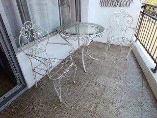 Mesa y 2 sillas de jardín/terraza