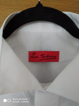 Camisa Leo Salvatore Blanca Cuello Pajarita