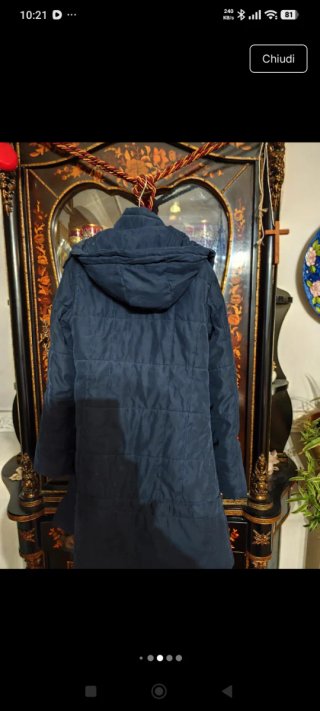 Giacca lunga bambina blu