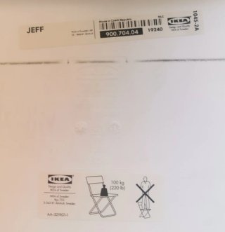 Silla plegable Jeff Ikea blanca