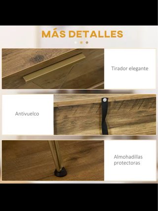 Mesa escritorio/recibidor madera y metal