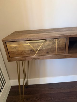 Mesa escritorio/recibidor madera y metal