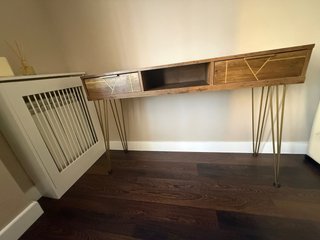 Mesa escritorio/recibidor madera y metal