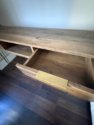 Mesa escritorio/recibidor madera y metal