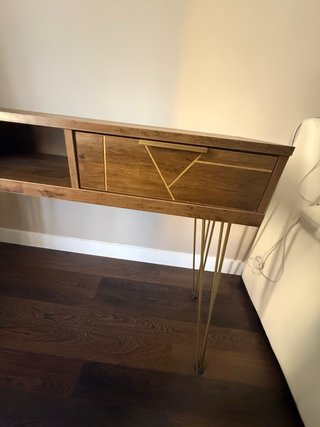 Mesa escritorio/recibidor madera y metal
