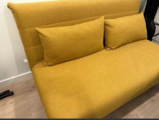 Sofá cama 2 plazas amarillo Maisons du Monde