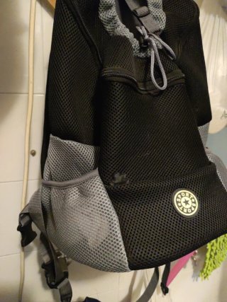 Mochila Transportín Perro Gato Negra Gris