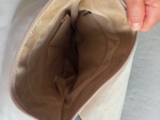 Bolso Mochila Beige y Marrón