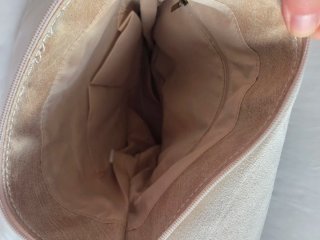 Bolso Mochila Beige y Marrón