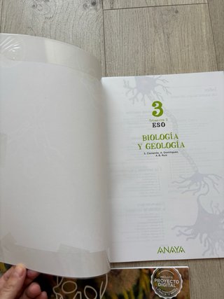 Libro de texto Biologia y Geologia 3ºESO