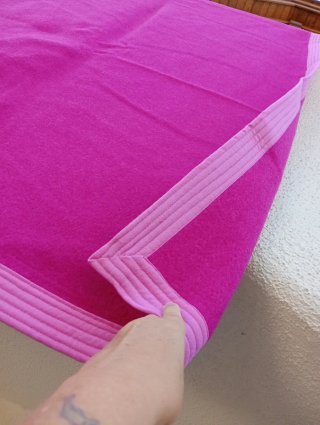 Coperta Pura Lana Vergine Rosa