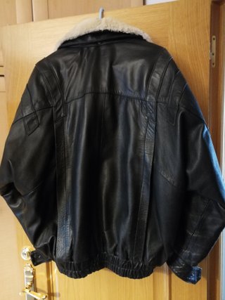 Cazadora Piel Negra Hombre