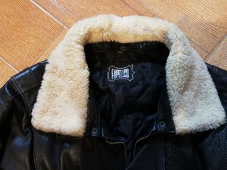 Cazadora Piel Negra Hombre